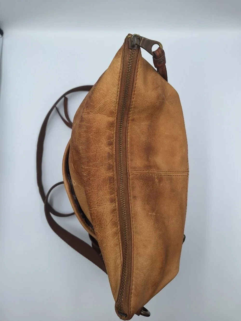 Lucky Brand Boho Western Leather Crossbody Bag Casual Fringe Purse